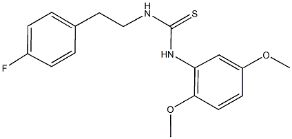 N-(2,5-dimethoxyphenyl)-N'-[2-(4-fluorophenyl)ethyl]thiourea 结构式