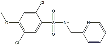 2,5-dichloro-4-methoxy-N-(2-pyridinylmethyl)benzenesulfonamide 化学構造式
