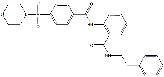 2-{[4-(4-morpholinylsulfonyl)benzoyl]amino}-N-(2-phenylethyl)benzamide