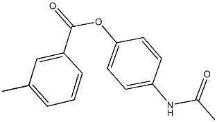 4-(acetylamino)phenyl 3-methylbenzoate Struktur