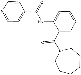 N-[2-(1-azepanylcarbonyl)phenyl]isonicotinamide Structure