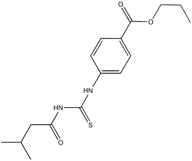 propyl 4-({[(3-methylbutanoyl)amino]carbothioyl}amino)benzoate Struktur