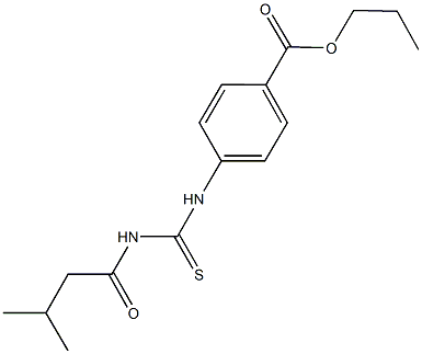 propyl 4-({[(3-methylbutanoyl)amino]carbothioyl}amino)benzoate Structure