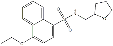 4-ethoxy-N-(tetrahydro-2-furanylmethyl)-1-naphthalenesulfonamide 结构式