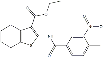 ethyl 2-({3-nitro-4-methylbenzoyl}amino)-4,5,6,7-tetrahydro-1-benzothiophene-3-carboxylate