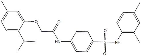 N-{4-[(2,4-dimethylanilino)sulfonyl]phenyl}-2-(2-isopropyl-5-methylphenoxy)acetamide Structure