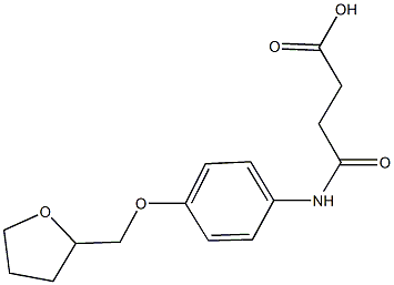 4-oxo-4-[4-(tetrahydro-2-furanylmethoxy)anilino]butanoic acid Struktur