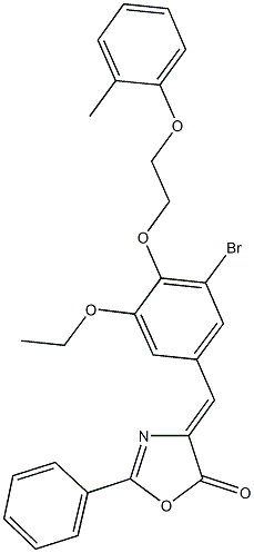 4-{3-bromo-5-ethoxy-4-[2-(2-methylphenoxy)ethoxy]benzylidene}-2-phenyl-1,3-oxazol-5(4H)-one