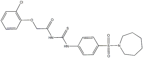 N-[4-(1-azepanylsulfonyl)phenyl]-N'-[(2-chlorophenoxy)acetyl]thiourea Struktur