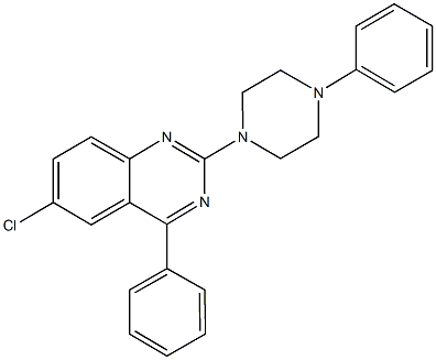  6-chloro-4-phenyl-2-(4-phenyl-1-piperazinyl)quinazoline