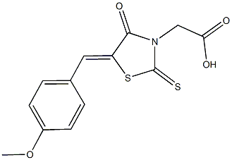 [5-(4-methoxybenzylidene)-4-oxo-2-thioxo-1,3-thiazolidin-3-yl]acetic acid Structure