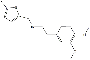 2-(3,4-dimethoxyphenyl)-N-[(5-methyl-2-thienyl)methyl]ethanamine 化学構造式