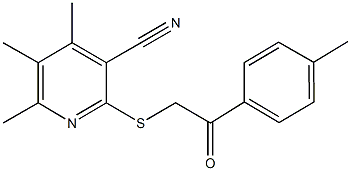 4,5,6-trimethyl-2-{[2-(4-methylphenyl)-2-oxoethyl]sulfanyl}nicotinonitrile|