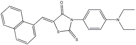 3-[4-(diethylamino)phenyl]-5-(1-naphthylmethylene)-2-thioxo-1,3-thiazolidin-4-one,,结构式