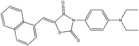  3-[4-(diethylamino)phenyl]-5-(1-naphthylmethylene)-2-thioxo-1,3-thiazolidin-4-one