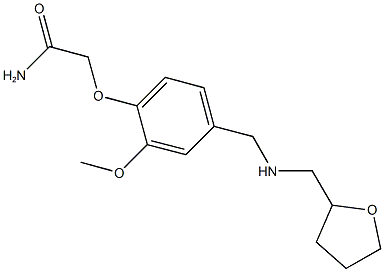 2-(2-methoxy-4-{[(tetrahydro-2-furanylmethyl)amino]methyl}phenoxy)acetamide Structure