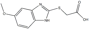 [(5-methoxy-1H-benzimidazol-2-yl)sulfanyl]acetic acid 结构式