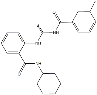  N-cyclohexyl-2-({[(3-methylbenzoyl)amino]carbothioyl}amino)benzamide
