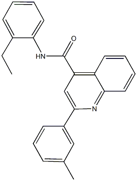 N-(2-ethylphenyl)-2-(3-methylphenyl)-4-quinolinecarboxamide Struktur