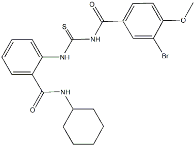  2-({[(3-bromo-4-methoxybenzoyl)amino]carbothioyl}amino)-N-cyclohexylbenzamide