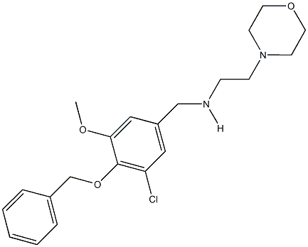 N-[4-(benzyloxy)-3-chloro-5-methoxybenzyl]-N-[2-(4-morpholinyl)ethyl]amine Struktur