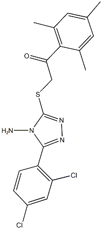 2-{[4-amino-5-(2,4-dichlorophenyl)-4H-1,2,4-triazol-3-yl]sulfanyl}-1-mesitylethanone 结构式