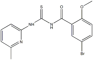  N-(5-bromo-2-methoxybenzoyl)-N'-(6-methyl-2-pyridinyl)thiourea