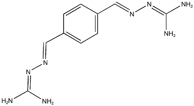 N''-{4-[2-(diaminomethylene)carbohydrazonoyl]benzylidene}carbonohydrazonic diamide 化学構造式