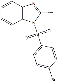 1-[(4-bromophenyl)sulfonyl]-2-methyl-1H-benzimidazole,,结构式
