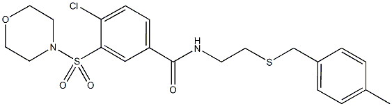 4-chloro-N-{2-[(4-methylbenzyl)sulfanyl]ethyl}-3-(4-morpholinylsulfonyl)benzamide