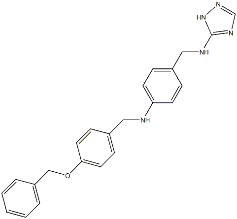 N-[4-(benzyloxy)benzyl]-N-{4-[(1H-1,2,4-triazol-5-ylamino)methyl]phenyl}amine Structure