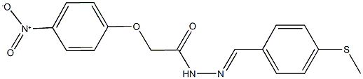 2-{4-nitrophenoxy}-N'-[4-(methylsulfanyl)benzylidene]acetohydrazide,,结构式