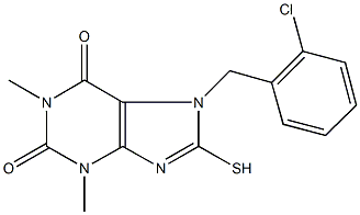 7-[(2-chlorophenyl)methyl]-1,3-dimethyl-8-sulfanyl-3,7-dihydro-1H-purine-2,6-dione Structure