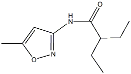 2-ethyl-N-(5-methyl-3-isoxazolyl)butanamide 结构式