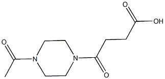 4-(4-acetyl-1-piperazinyl)-4-oxobutanoic acid Structure