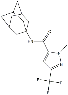 N-(1-adamantyl)-1-methyl-3-(trifluoromethyl)-1H-pyrazole-5-carboxamide Structure