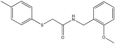 N-(2-methoxybenzyl)-2-[(4-methylphenyl)sulfanyl]acetamide Struktur