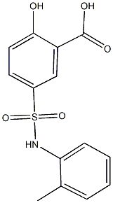 2-hydroxy-5-(2-toluidinosulfonyl)benzoic acid Struktur