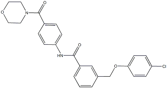 3-[(4-chlorophenoxy)methyl]-N-[4-(4-morpholinylcarbonyl)phenyl]benzamide Structure