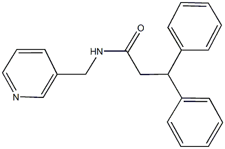 3,3-diphenyl-N-(3-pyridinylmethyl)propanamide,,结构式