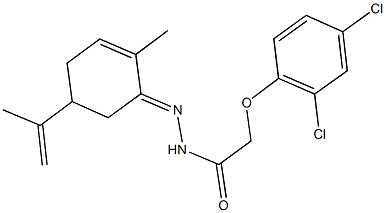 2-(2,4-dichlorophenoxy)-N'-(5-isopropenyl-2-methylcyclohex-2-en-1-ylidene)acetohydrazide Structure