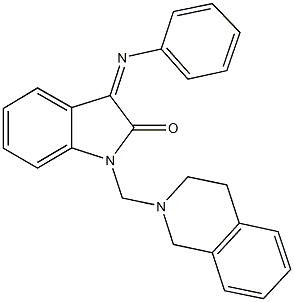 1-(3,4-dihydro-2(1H)-isoquinolinylmethyl)-3-(phenylimino)-1,3-dihydro-2H-indol-2-one|