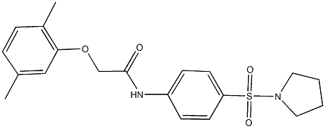 2-(2,5-dimethylphenoxy)-N-[4-(pyrrolidin-1-ylsulfonyl)phenyl]acetamide Structure