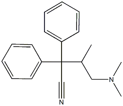 4-(dimethylamino)-3-methyl-2,2-diphenylbutanenitrile Structure