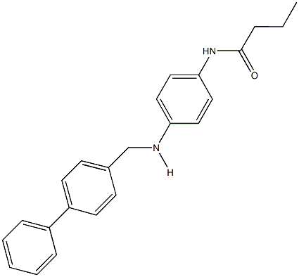 N-{4-[([1,1'-biphenyl]-4-ylmethyl)amino]phenyl}butanamide,,结构式