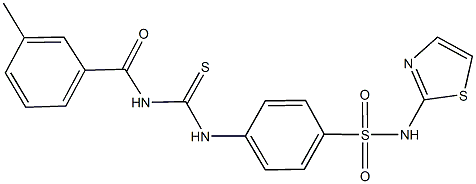  4-({[(3-methylbenzoyl)amino]carbothioyl}amino)-N-(1,3-thiazol-2-yl)benzenesulfonamide