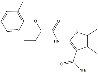 4,5-dimethyl-2-{[2-(2-methylphenoxy)butanoyl]amino}-3-thiophenecarboxamide