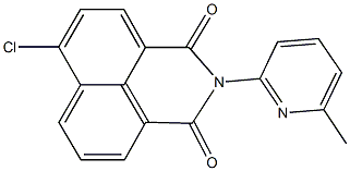 6-chloro-2-(6-methyl-2-pyridinyl)-1H-benzo[de]isoquinoline-1,3(2H)-dione,,结构式