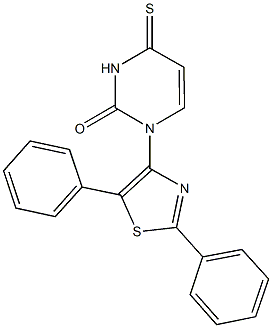 1-(2,5-diphenyl-1,3-thiazol-4-yl)-4-thioxo-3,4-dihydro-2(1H)-pyrimidinone 化学構造式