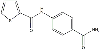 N-[4-(aminocarbonyl)phenyl]thiophene-2-carboxamide Struktur